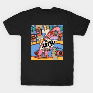 Colorful 1970s skate t-shirts, bags, hats, hoodies, mugs, sticker T-Shirt